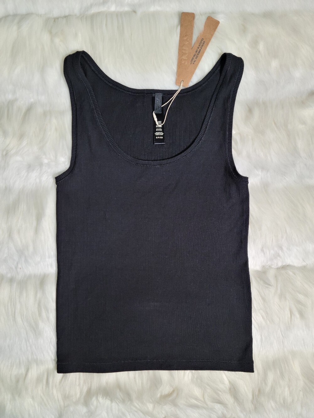 SKIMS Soft Lounge Tank Black Onyx Women XS NEW
